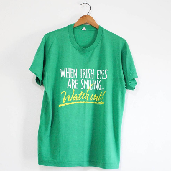 Vintage When Irish Eyes Are Smiling T Shirt - Picture 1 of 4
